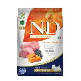 N&D GF Pumpkin DOG Adult Mini Lamb & Blueberry 7kg