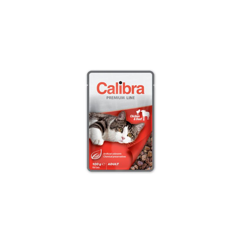Calibra Cat  kapsa Premium Adult Chicken & Beef 100g