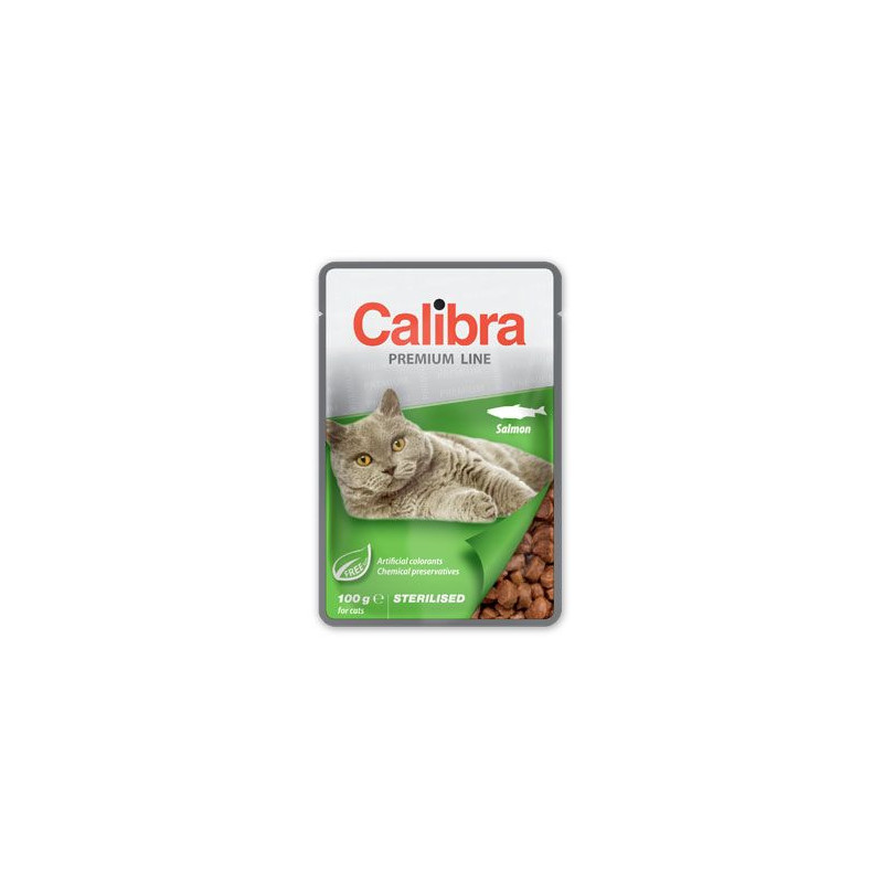 Calibra Cat  kapsa Premium Sterilised Salmon 100g