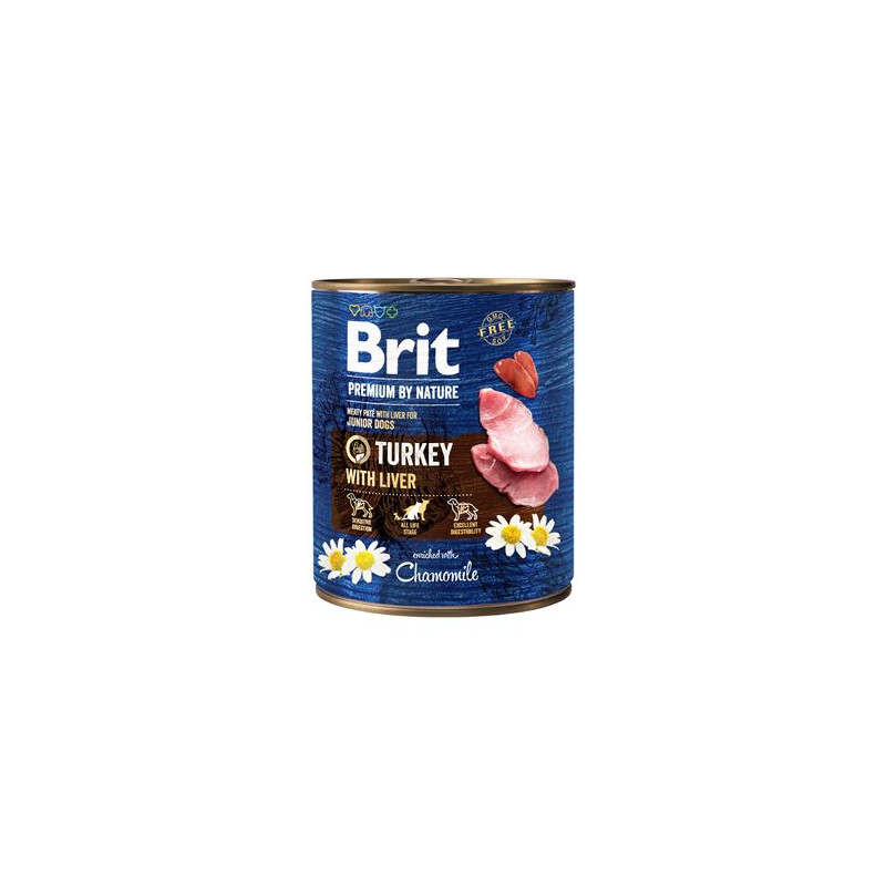 Brit Premium Dog by Nature  konz Turkey & Liver 800g