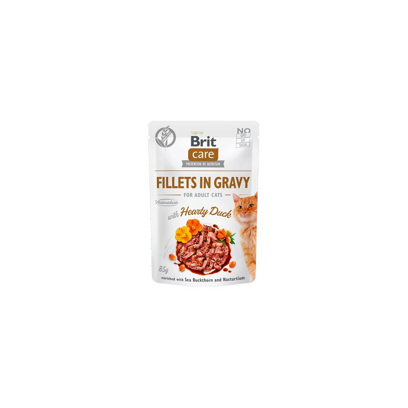 Brit Care Cat Fillets in Gravy Hearty Duck 85g