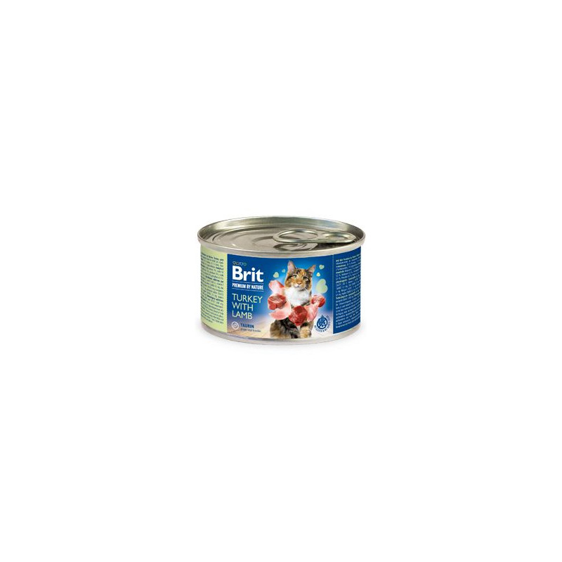 Brit Premium Cat by Nature konz Turkey&Lamb 200g