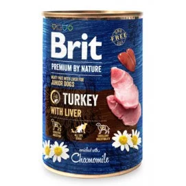 Brit Premium Dog by Nature  konz Turkey & Liver 400g