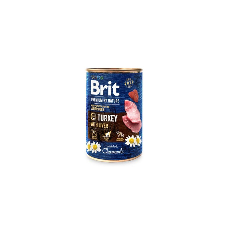 Brit Premium Dog by Nature  konz Turkey & Liver 400g