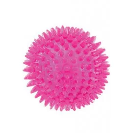 Hračka pes BALL SPIKE TPR POP 8cm s ostny růž Zolux