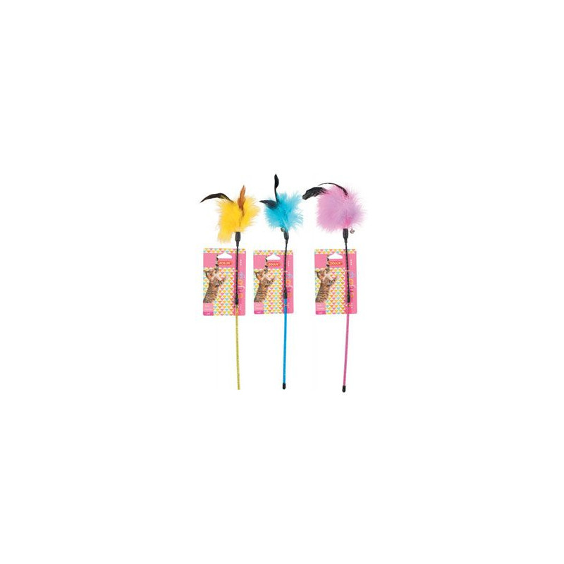 Hračka kočka udice Feather Duster mix barev Zolux