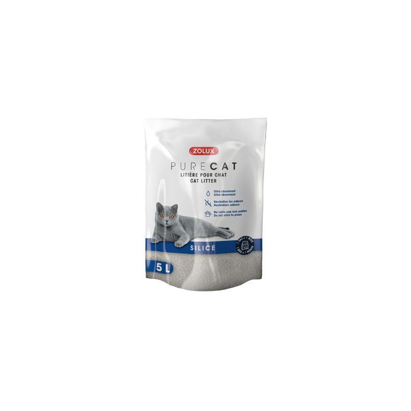 Podestýlka PURECAT natural silica 5l Zolux