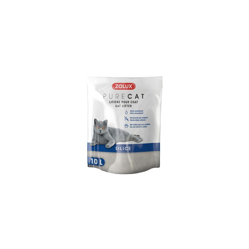 Podestýlka PURECAT natural silica 10l Zolux