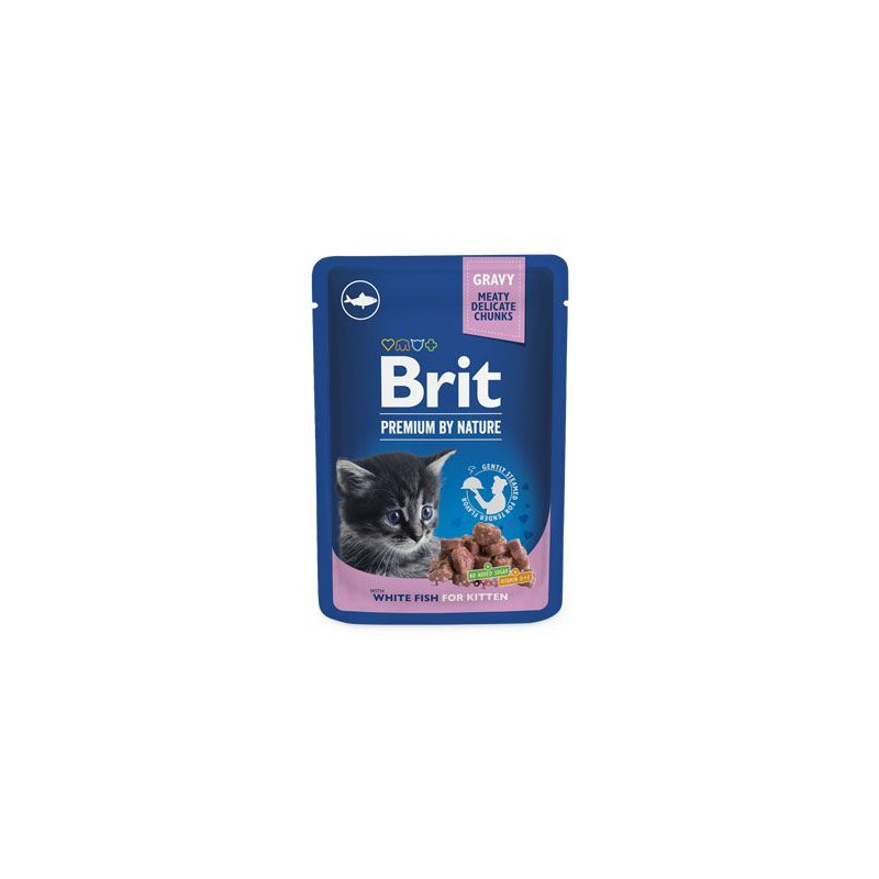 Brit Premium Cat kapsa White Fish for Kitten 100g