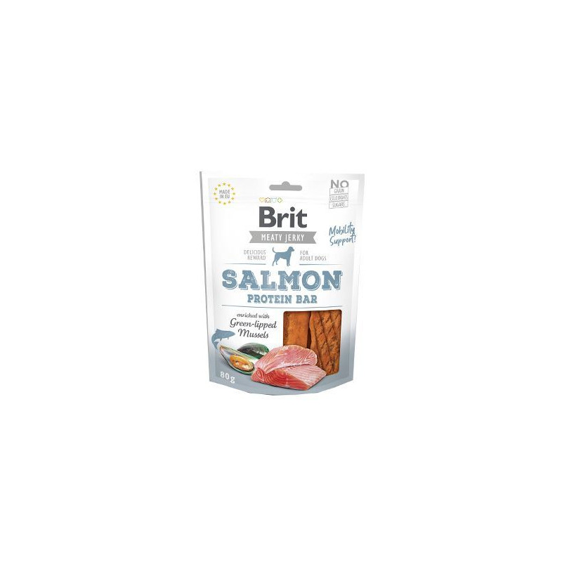 Brit Jerky Salmon Protein Bar 80g