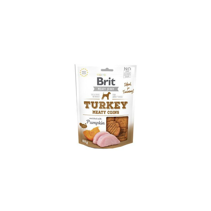 Brit Jerky Turkey Meaty Coins 80g