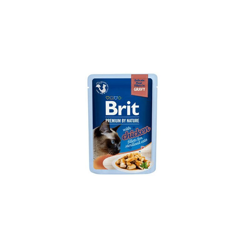 Brit Premium Cat D Fillets Gravy Chick Sterilised 85g