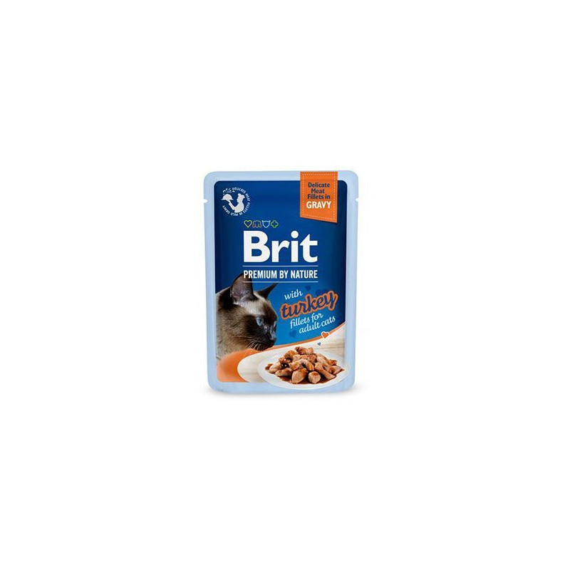 Brit Premium Cat D Fillets in Gravy with Turkey 85g