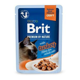 Brit Premium Cat D Fillets in Gravy with Turkey 85g