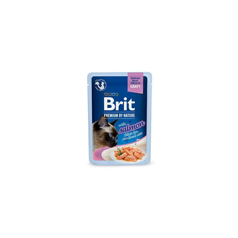 Brit Premium Cat D Fillets Gravy Salmon Sterilised 85g