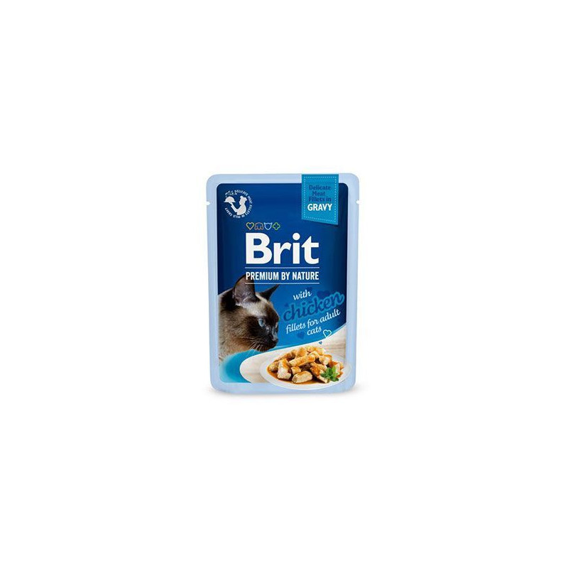 Brit Premium Cat D Fillets in Gravy with Chicken 85g