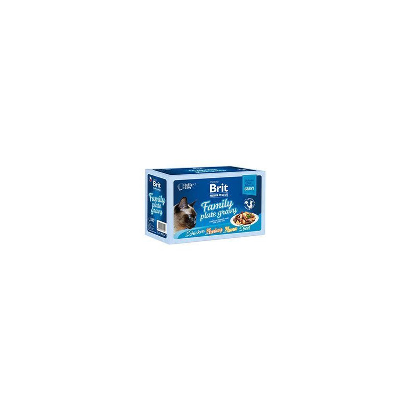 Brit Premium Cat D Fillets in Gravy Family Plate 1020g
