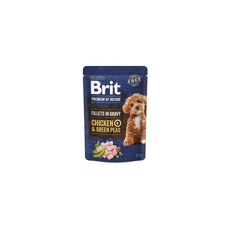 Brit Premium Dog Fillets Gravy Chicken&Green Peas 85g