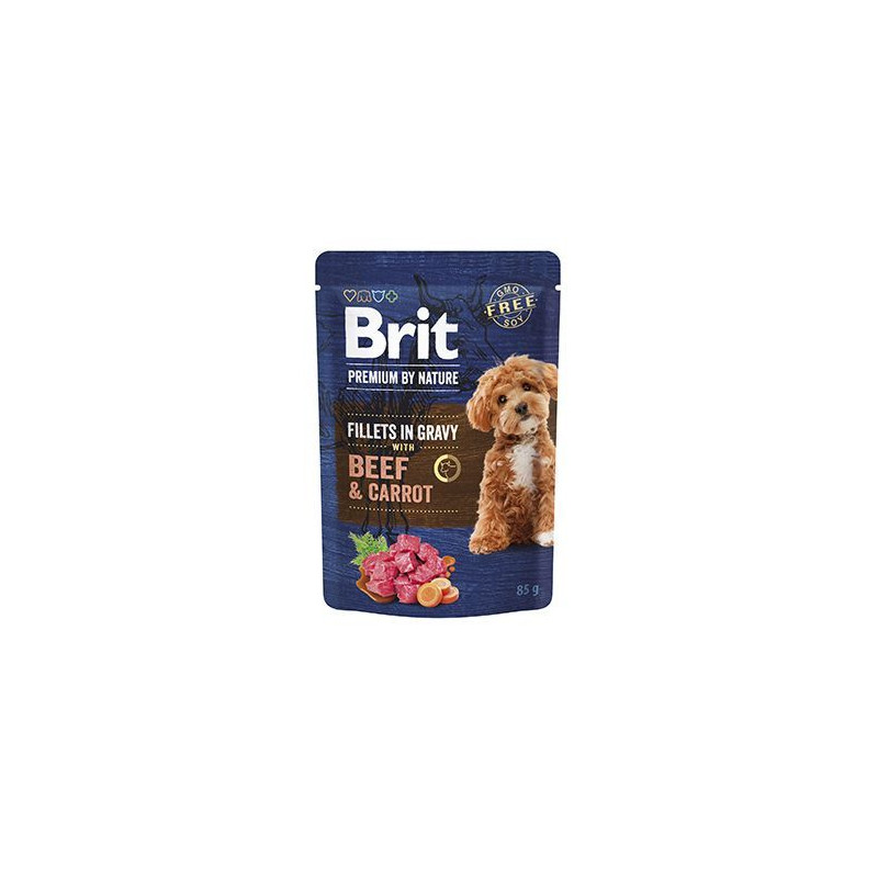 Brit Premium Dog Fillets Gravy Beef&Carrot 85g