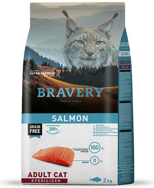 BRAVERY cat STERELIZED salmon 7 kg