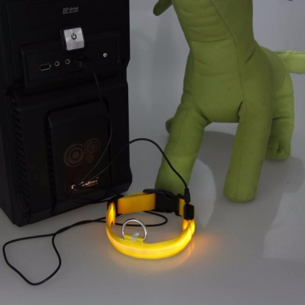 Reedog USB svíticí obojek pro psy a kočky NEW - modrá 35 - 43 cm