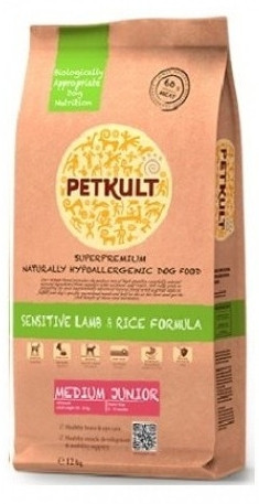 PETKULT dog MEDIUM JUNIOR lamb/rice 12kg